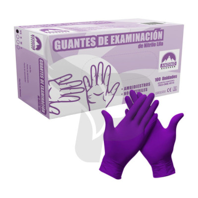 GUANTE PROTECCION DE NITRILO VIOLETA X 100 GUANTE PROTECCION DE NITRILO VIOLETA X 100