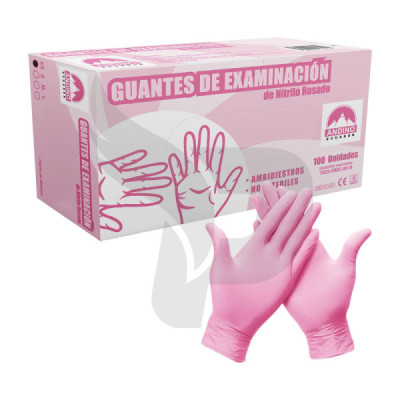 GUANTE PROTECCION DE NITRILO ROSADO X 100 GUANTE PROTECCION DE NITRILO ROSADO X 100