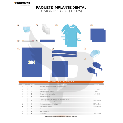 PAQUETE IMPLANTE DENTAL UNION MEDICAL (10096)