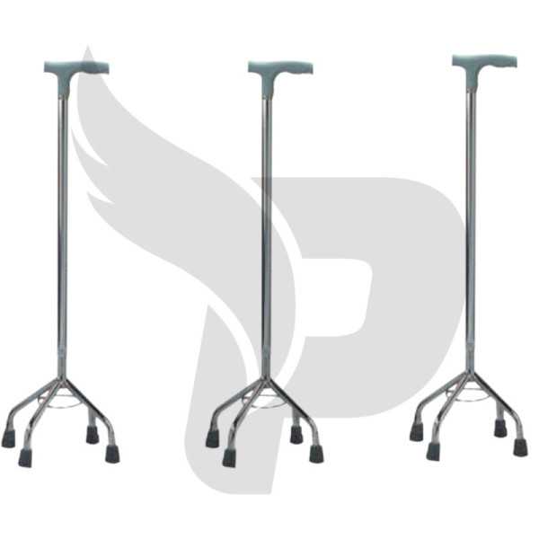 BASTON 4 PATAS REGULABLE ALUMINIO CROMADO FS 932