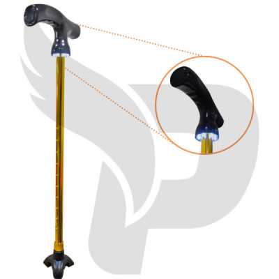 BASTON CON LUZ LED Y FUNCION DE ALARMA, ALTURA AJUSTABLE FS9301L-1
