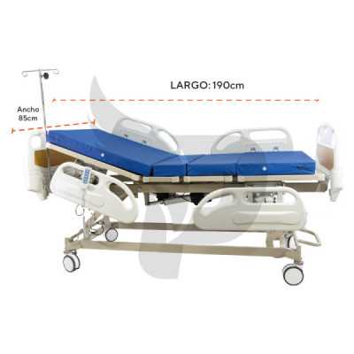 CAMA HOSPITALARIA MANUAL 3 POSICIONES FS 3031W CON PORTA SUERO Y COLCHON