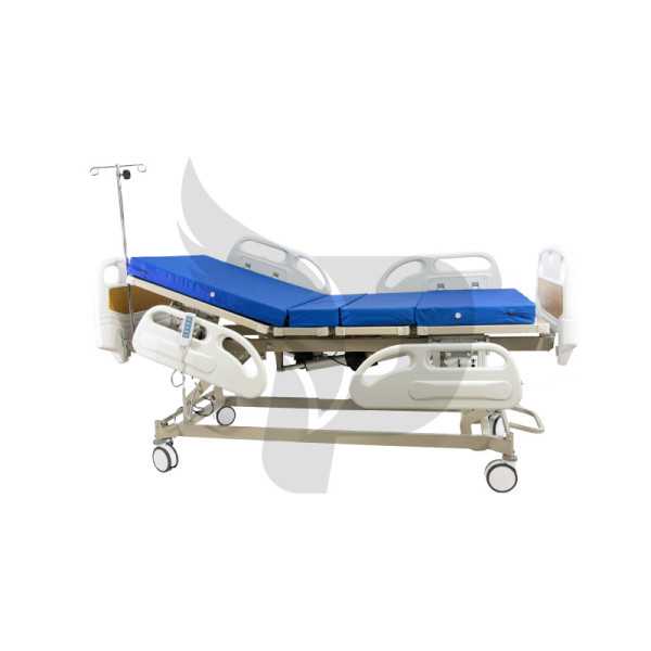 CAMA HOSPITALARIA ELECTRICA 5 POSICIONES 3238WGZF4 CON PORTA SUEROS Y COLCHON