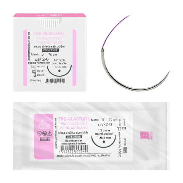 TRO-GLACTOFIL POLIGLACTINA ANTIBACTERIAL