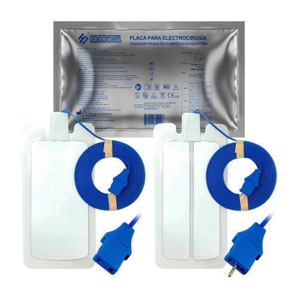 PLACA PARA ELECTROBISTURI CON CABLE