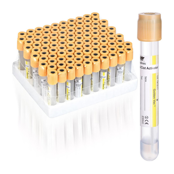 TUBOS TAPA AMARILLA 8.5 ML GEL/ACT PLASTICO (16X100MM) /GD085SGC