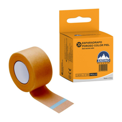ESPARADRAPO POROSO COLOR PIEL 2X 10YDS (5CM X9.14 M) ANDINO