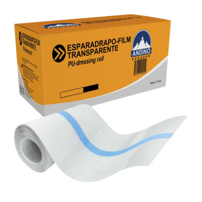 ESPARADRAPO FILM TRANSPARENTE EN ROLLO ANDINO 15CM X 10M