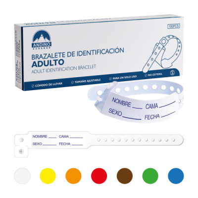 BRAZALETE DE IDENTIFICACION ADULTO