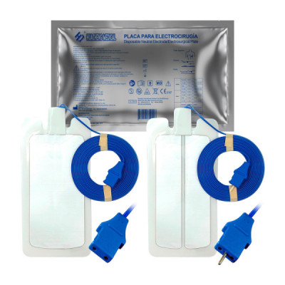 PLACA PARA ELECTROBISTURI CON CABLE