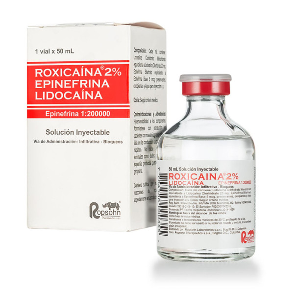 ROXICAINA C/EPINEFRINA ROPSOHN