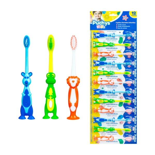 CEPILLO DENTAL INFANTIL PUCHYS BLIESTER X 12