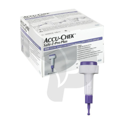 LANCETAS ACCU-CHEK SAFE-T-PRO PLUS 23G MORADA LANCETAS ACCU-CHEK SAFE-T-PRO PLUS 23G MORADA