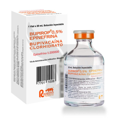 BUPIROP CON EPINEFRINA X FCO. 2O ML BUPIROP CON EPINEFRINA X FCO. 2O ML